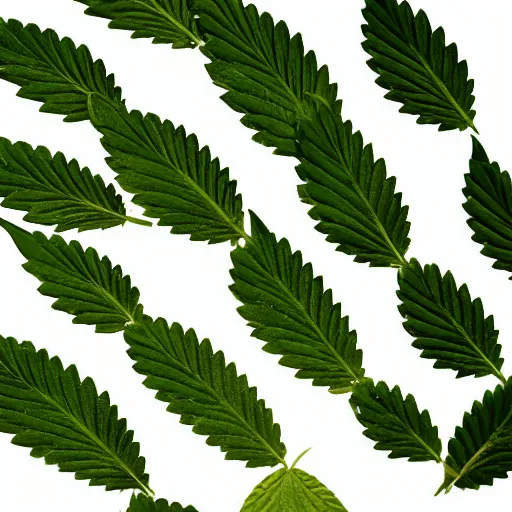 Image similar to Green cannabis leaves isolated on white background. Growing medical marijuana