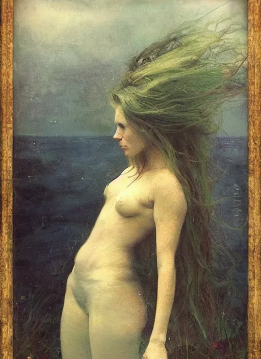Image similar to queen of the garden, wind swept hair, murky underwater and dreaming by jeremy lipkin, vincent di fate, hieronymus bosch, rule of thirds, seductive look, beautiful