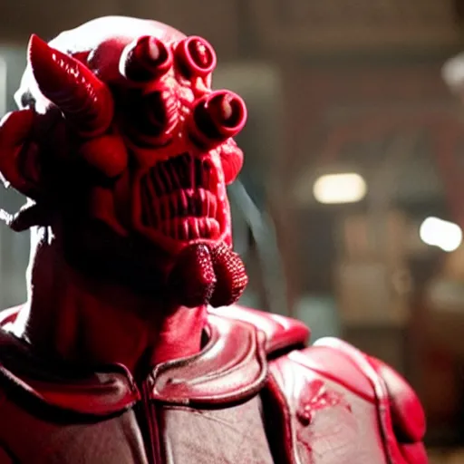 Image similar to twizzlers!!!! hellboy, movie still