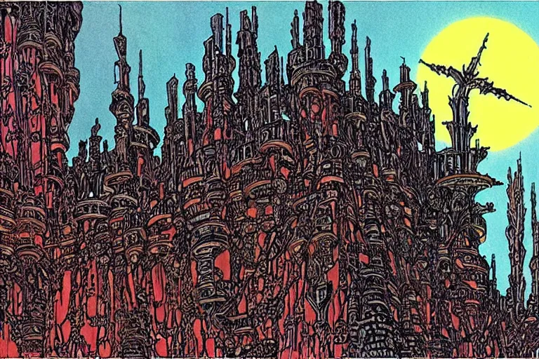 Image similar to castle by Philippe Druillet