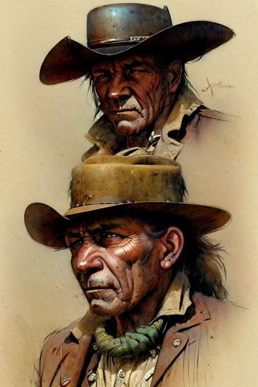 Image similar to (((((1950s wild west indian scout . muted colors.))))) by Jean-Baptiste Monge !!!!!!!!!!!!!!!!!!!!!!!!!!!