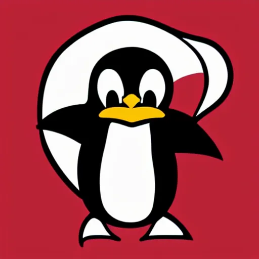 Image similar to a premium vector logo of tux the penguin