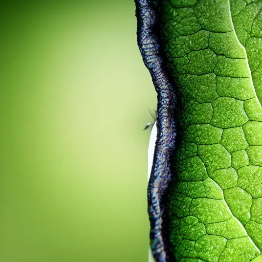 Image similar to photorealistic photograph of a Man on a leaf, macro photography, photorealistic, realism, real, ultra detail, detailed, 8k