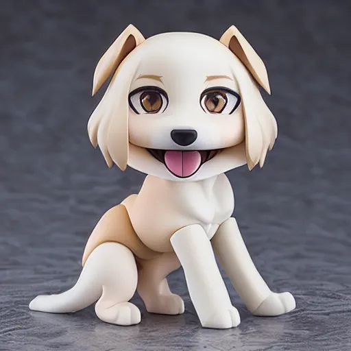 Image similar to fur dog, nendoroid, figurine, detailed product photo