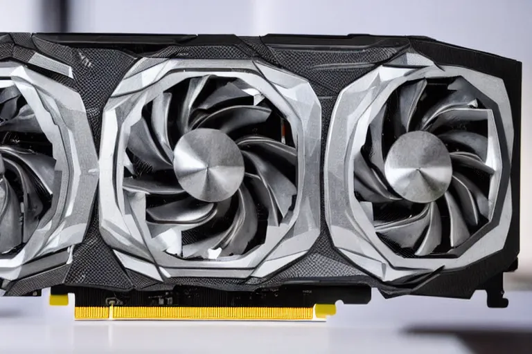 Image similar to an NVIDIA RTX A100 GPU graphics card