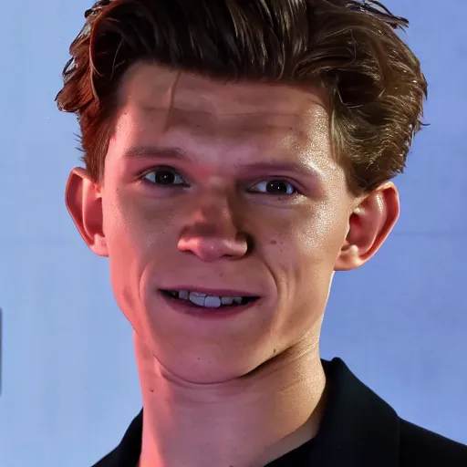 Image similar to tom holland as a willem dafoe