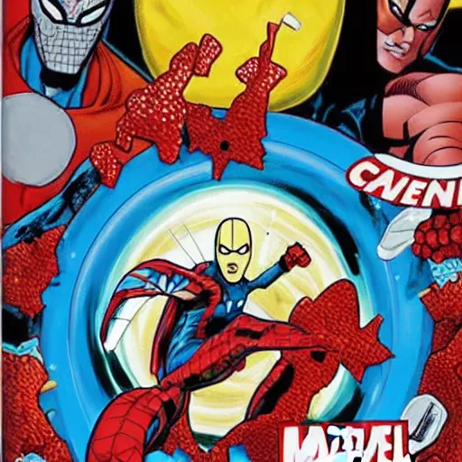 Image similar to marvel comics cover of ice cream pizza, 1 0 8 0 p award - winning painting