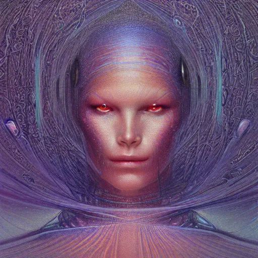 Prompt: sci - fi portrait of bene gesserit order sister by jean delville and beksinski, intricate, hyperealistic, photoreal, 8 k resolution