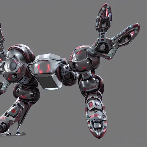 Image similar to hard surface, robotic platform, based on realistic low poly convex shape, 6 claws, symmetric, unreal engine