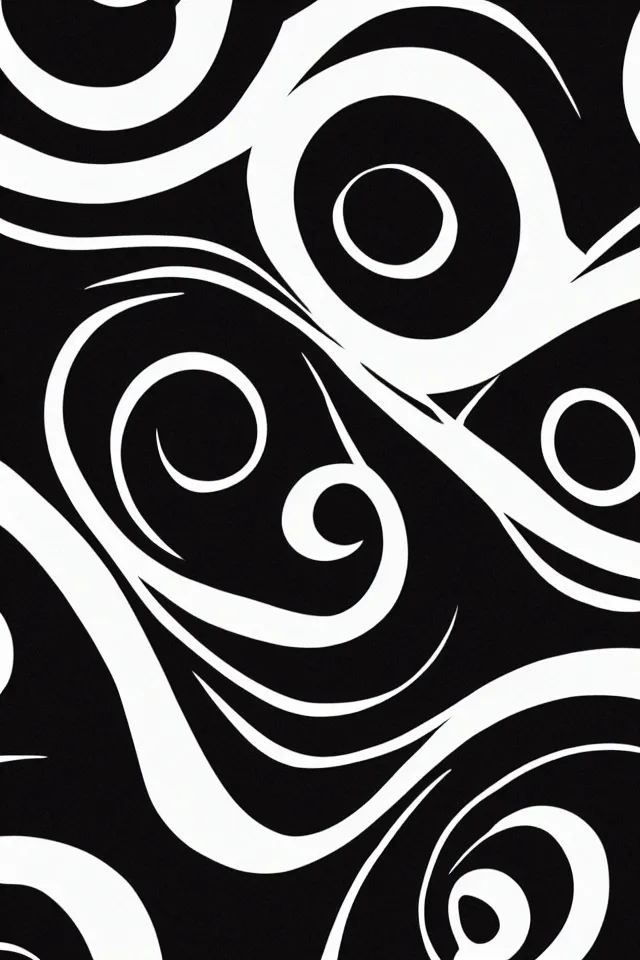 Prompt: black with dark grey swirls, phone wallpaper