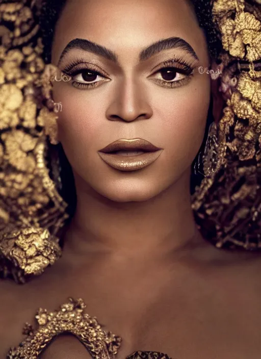 Image similar to photographic portrait of a stunningly beautiful renaissance beyonce with soft makeup in soft dreamy light at sunset, royal themed, contemporary fashion shoot, by edward robert hughes, annie leibovitz and steve mccurry, david lazar, jimmy nelsson, breathtaking, 8 k resolution, extremely detailed, beautiful, establishing shot, artistic, hyperrealistic, beautiful face, octane render