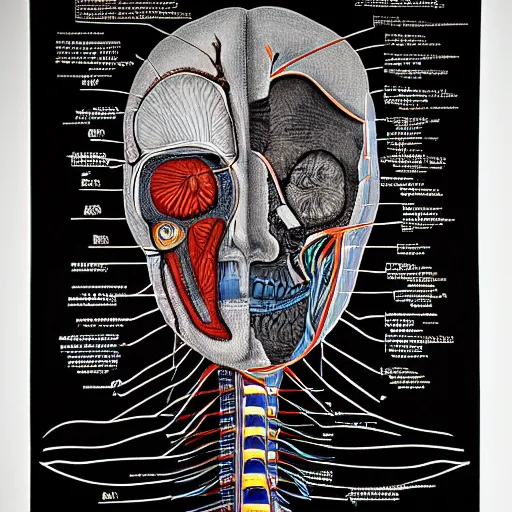 Image similar to jason watkins walter becker gray's anatomy in the style of anatomical diagram 1 0 2 8 x 1 0 2 8