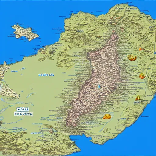 Image similar to geopolitical map of the island of ibiza