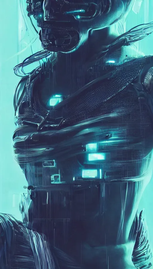 Prompt: I have no mouth and i want to scream, cyberpunk angry gorgeous goddess, alterd carbon, shot from a movie, neon, fibonacci, sweat drops, insane, intricate, highly detailed, digital painting, artstation, concept art, smooth, sharp focus, illustration, Unreal Engine 5, 8K, art by artgerm and greg rutkowski and alphonse mucha