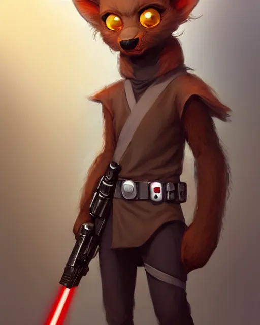 Image similar to character concept art of a cute young male anthropomorphic starwars furry | | cute - fine - face, pretty face, key visual, realistic shaded perfect face, fine details by stanley artgerm lau, wlop, rossdraws, james jean, andrei riabovitchev, marc simonetti, and sakimichan, trending on artstation