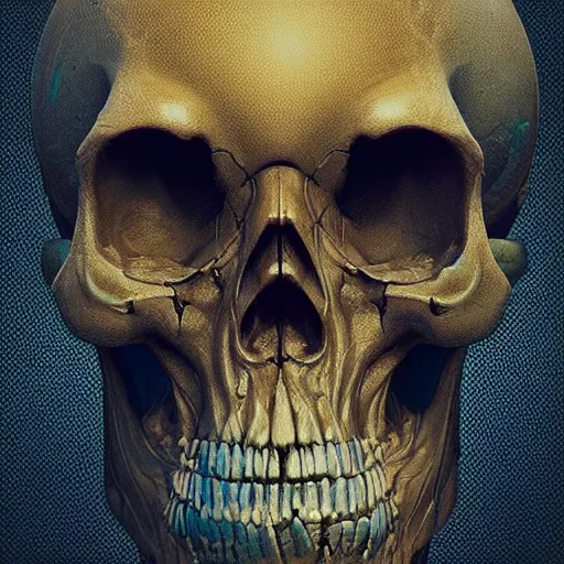 Image similar to portrait_of_a_melting_skull._intricate_abstract._intricate_artwork._by_Tooth_Wu_wlop_beeple_dan_mumford._octane_render_trending_on_artstat