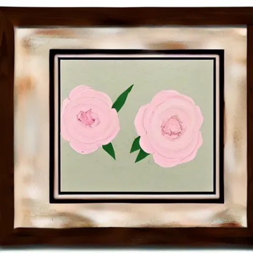 Image similar to paint, painting with frames, earthy, minimal, abstract, peony flower, pastel and neutral colors