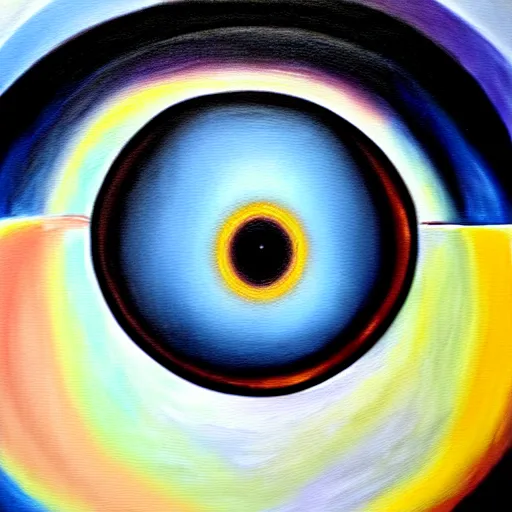 Image similar to an eye inside the milyway, abstract highly detailed painting