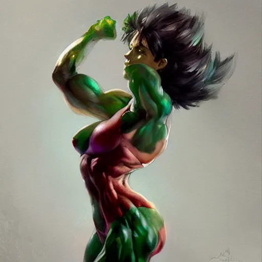 Prompt: muscular tatsumaki by daniel gerhartz, detailed, digital art, trending on artstation