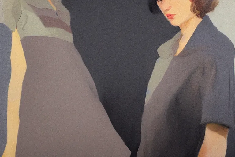 Image similar to young stewardesses fashion model portrait artwork by tim eitel