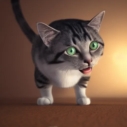 Prompt: cat jumpscare, cinematic shot, high quality photography, detailed, octane render, ultra realistic