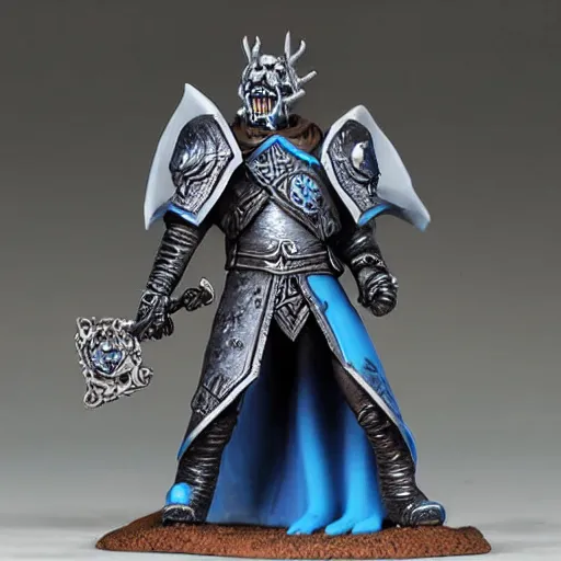 Image similar to the lich king, claymotion