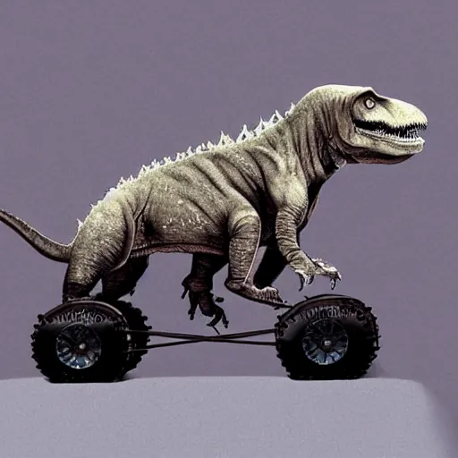 Image similar to tyrannosaurus rex as a truck in the style of star wars