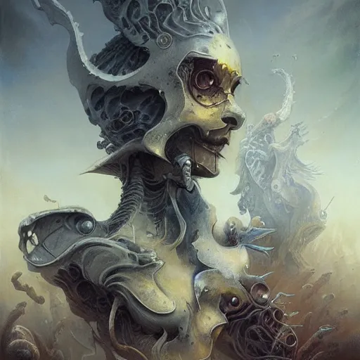 Prompt: portrait of daemons, phantom grip, by Peter Mohrbacher and Peter Gric
