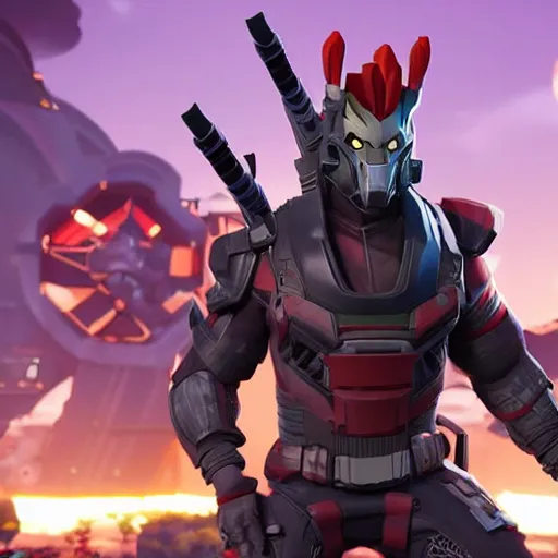 Image similar to ronin from guardians of the galaxy in fortnite