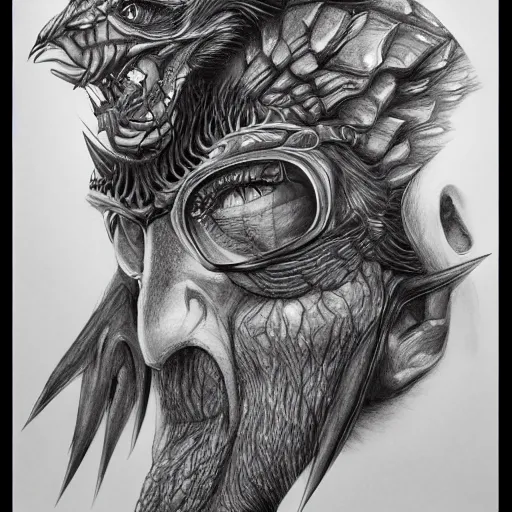 Image similar to a stunning character design by a professional artist, hyper-detailed pencil drawing