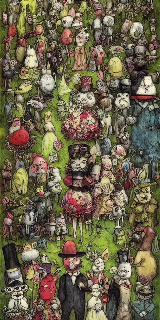 Image similar to a vintage easter parade by alexander jansson