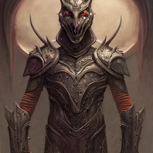 Prompt: daedric armor, realistic face anthropomorphic wolf, realistic visible face, in daedric armor, stuning 3 d render, masterpiece, glowing aura, by donato giancola and greg rutkowski and wayne barlow and zdzisław beksinski