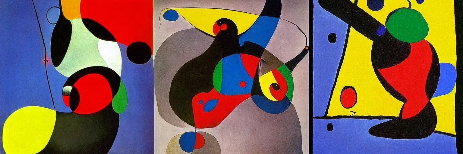Prompt: beautifull painting by Joan Miro