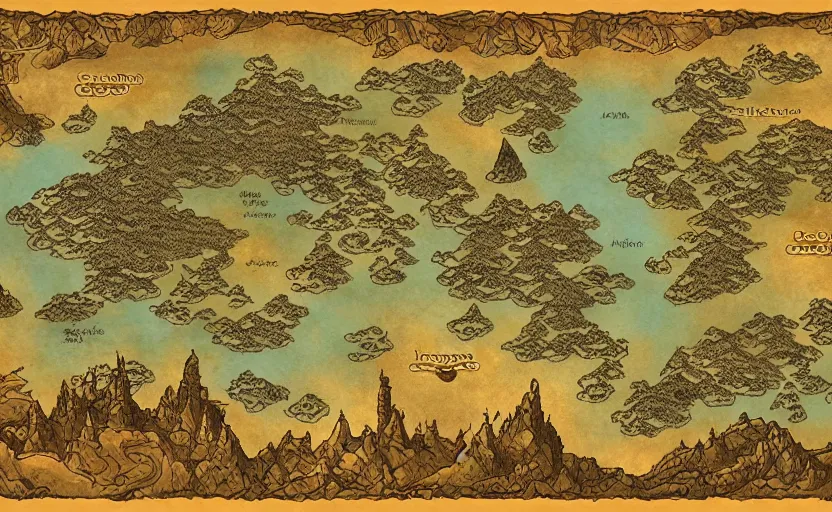 Image similar to fantasy world map,