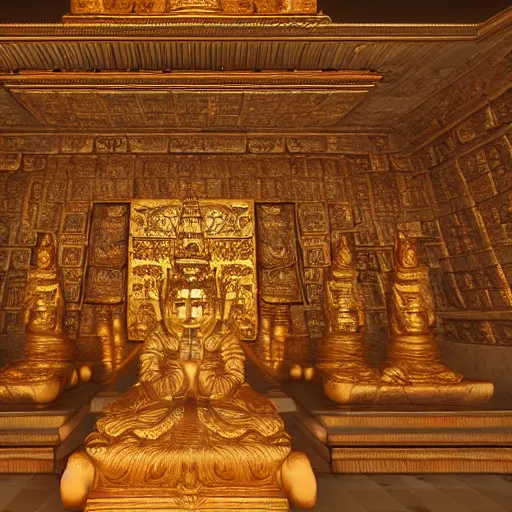 Prompt: all of the gods of the bible, torah, buddhist texts melded into one being, octane render, unreal engine