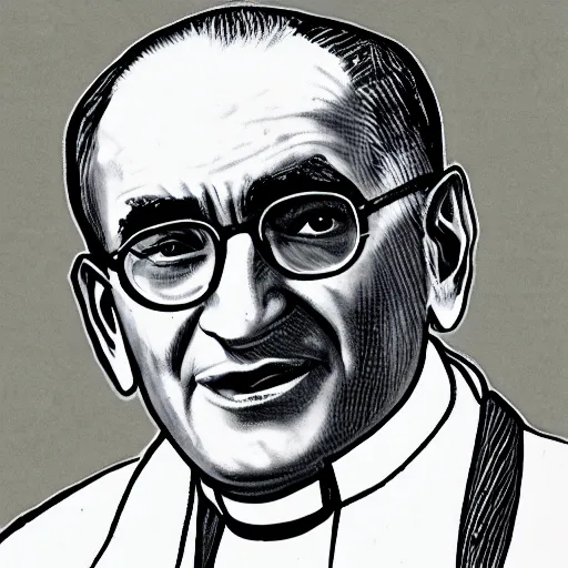 Image similar to archbishop romero in rotoscope