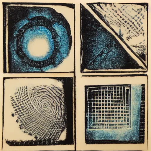 Prompt: intaglio unintelligible mixture 5 x 5 grid