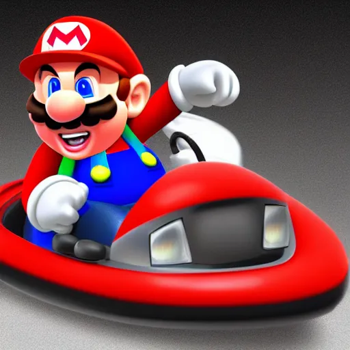 Image similar to Vladimir Putin driving a Mario kart, highly detailed, digital art