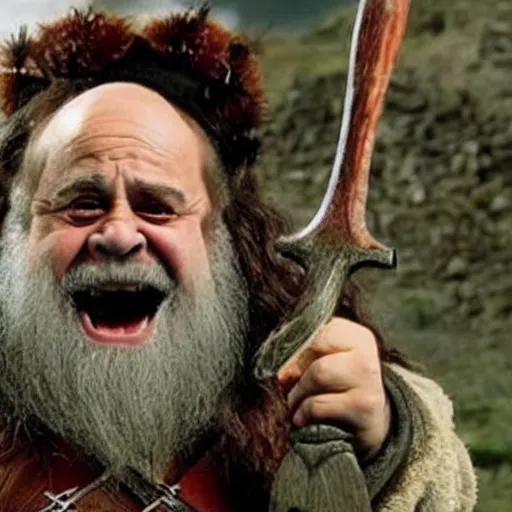 Prompt: « danny devito as gimli from lord of the rings »