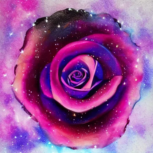 Prompt: rose made of nebula