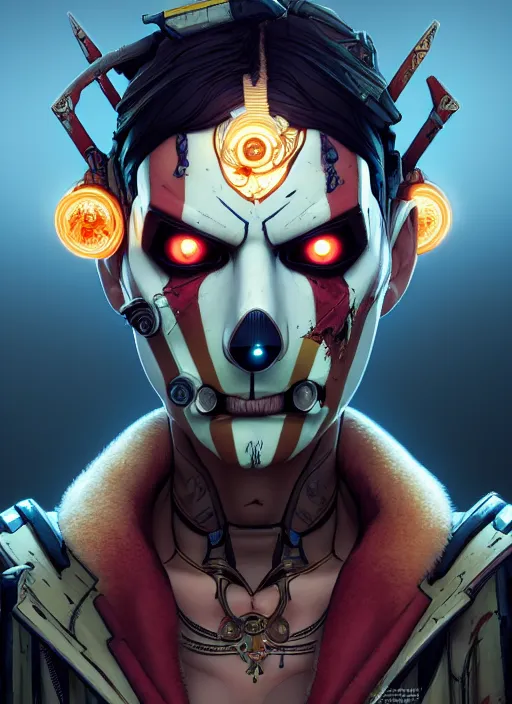 Prompt: symmetry!! portrait of borderlands 3 psycho, intricate, elegant, highly detailed, digital painting, artstation, concept art, smooth, sharp focus, illustration, art by artgerm and greg rutkowski and alphonse mucha, 8 k