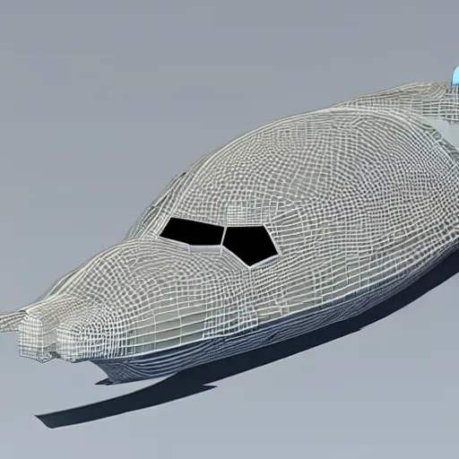 Image similar to a 3d printed space ship