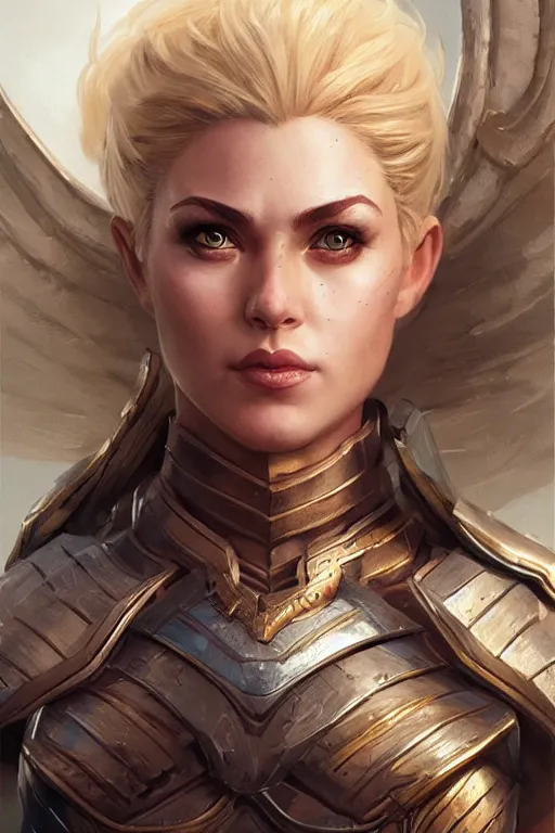 Image similar to amazon valkyrie athena, d & d, fantasy, portrait, highly detailed, headshot, digital painting, trending on artstation, concept art, sharp focus, illustration, art by artgerm and greg rutkowski and magali villeneuve