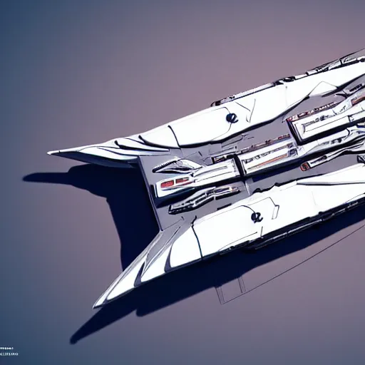 Image similar to top view symmetric space ship schematics art by art station trending spaceship modeler. digital art, 3 d rendering, octane render.