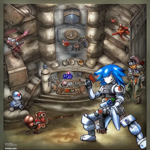 Image similar to timesplitters in the style of chrono trigger, concept art, highly detailed ( ( ( toriyama ) ) )