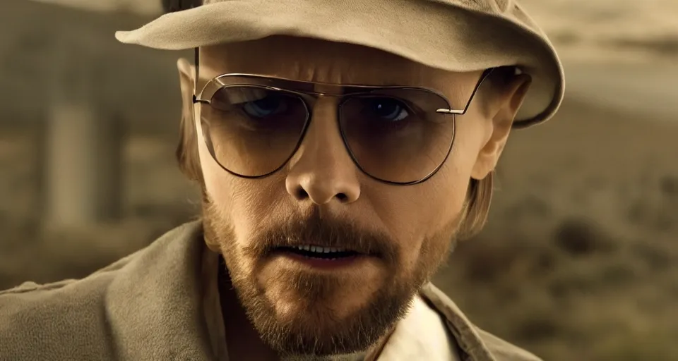 Image similar to film still of jared leto as heisenberg in breaking bad, 4 k