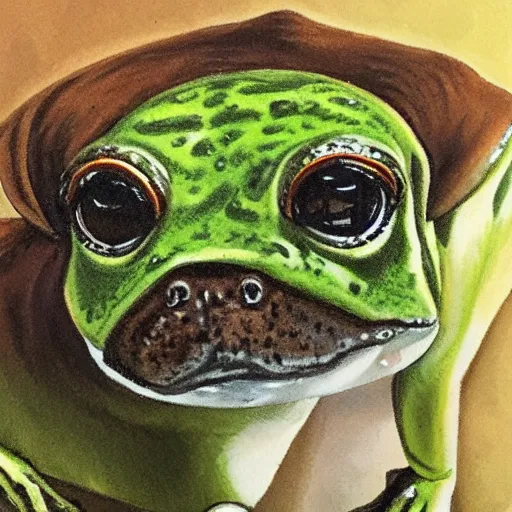 Prompt: portrait frog dog