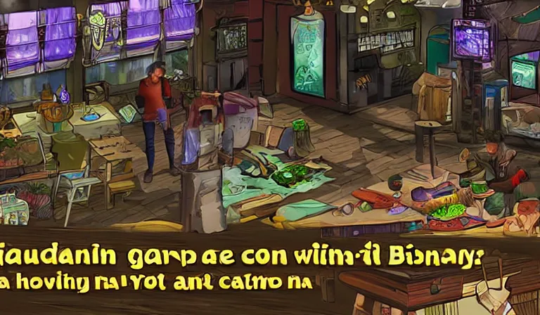 Image similar to screenshot from a first - person rpg game set in binondo