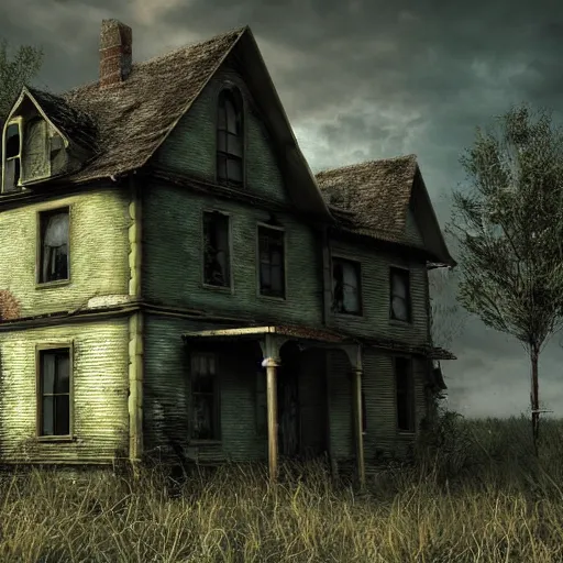 Image similar to abandoned house, cinematic, detailed, clean, realistic