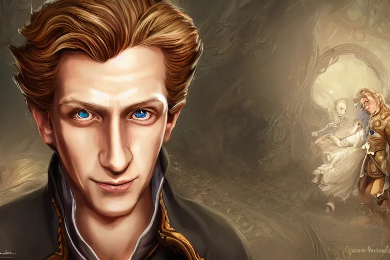 Prompt: Guybrush Threepwood, cute, fantasy, intricate, elegant, highly detailed, digital painting, 4k, HDR, concept art, smooth, sharp focus, illustration, art by artgerm